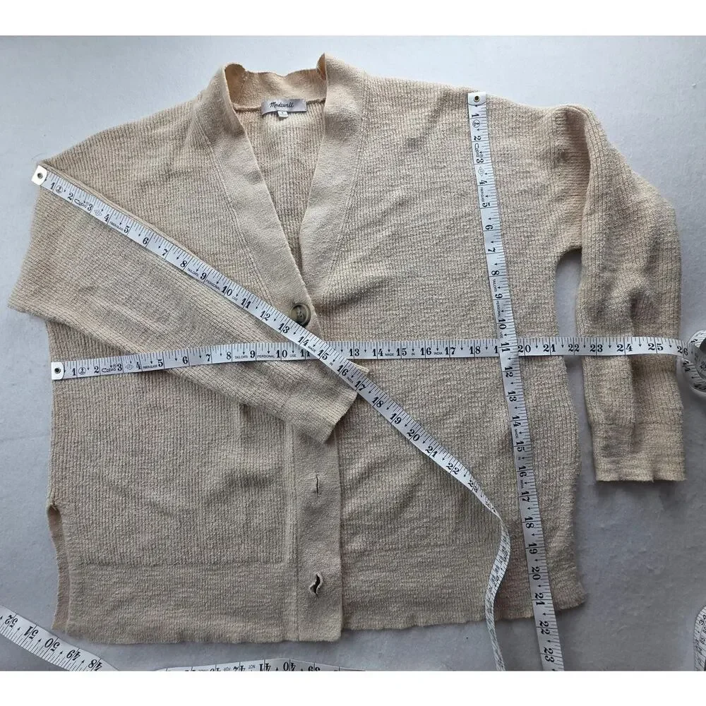 Madewell Ribbed Long Sleeve Button Down Cardigan Size Small